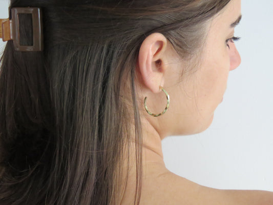 Créoles Agathe (plaqué or) Jelac