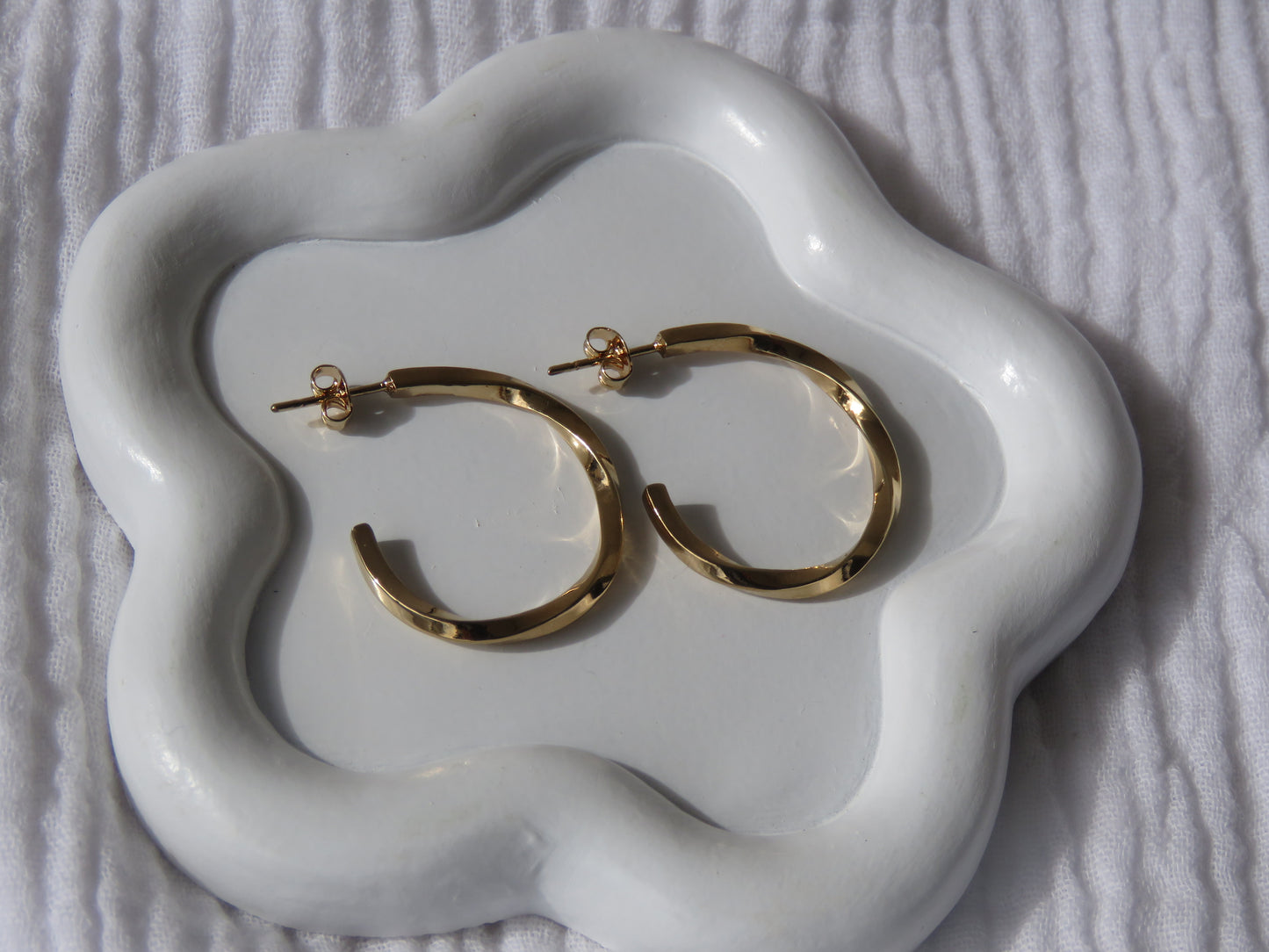 Créoles Agathe (plaqué or) Jelac