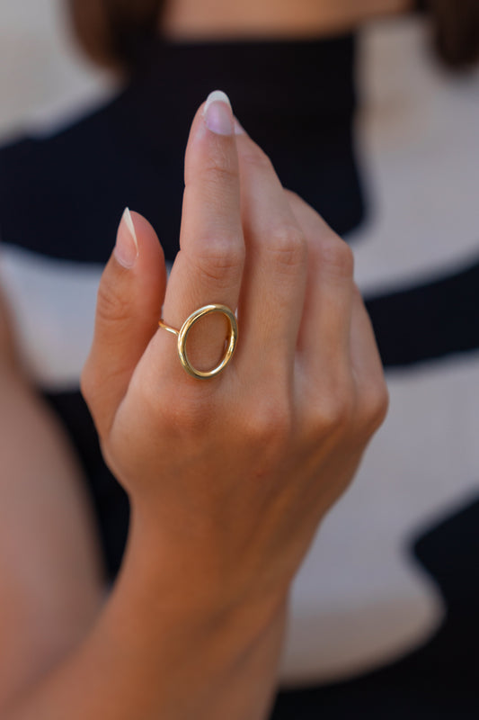 Bague Constance (plaqué or) Jelac